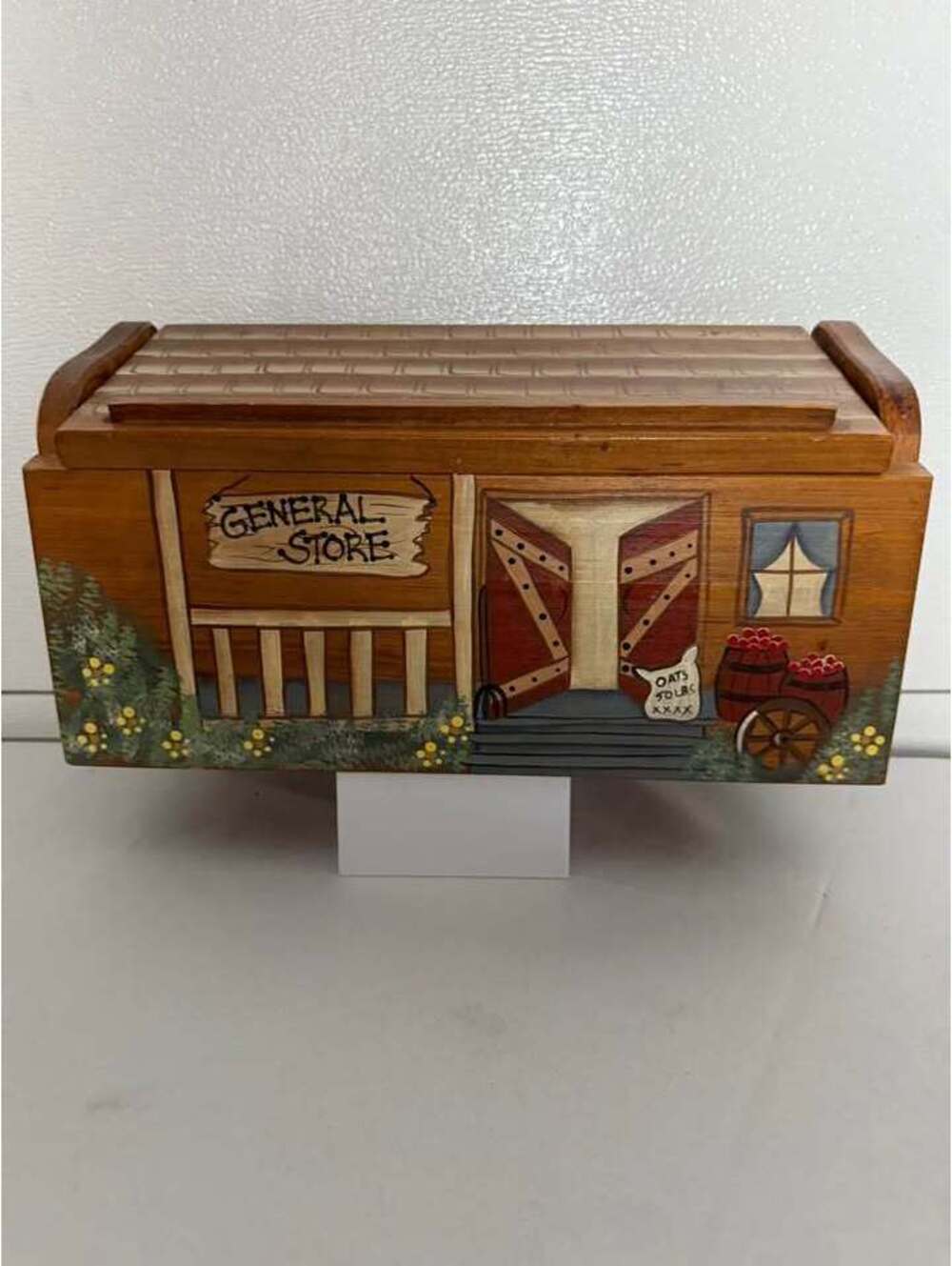 Hand-Painted Wooden General Store Box